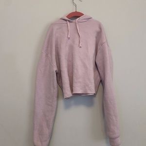 top shop pink purple crop hoodie